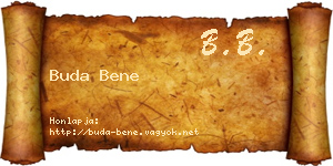 Buda Bene névjegykártya